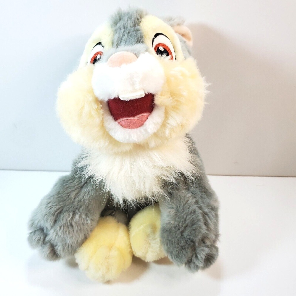 Disney Store Bambi Thumper Bunny Rabbit Plush Stuffed Animal Toy 12" Laying